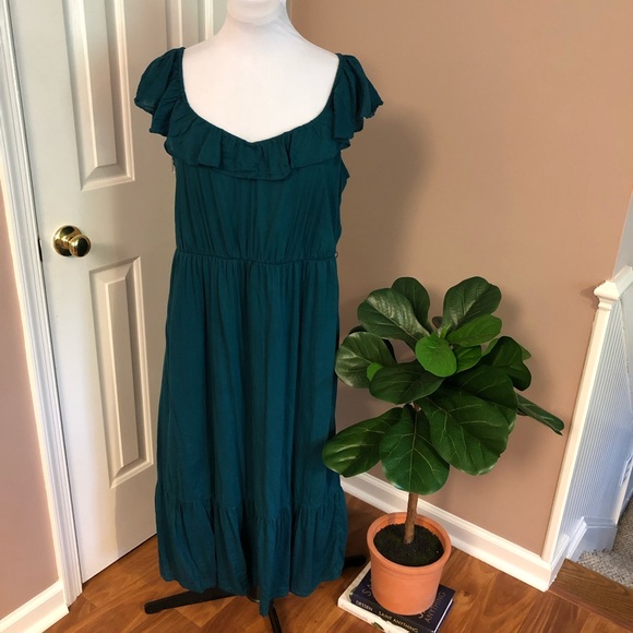 Old Navy Dresses & Skirts - 3FOR$15 Old Navy l Teal Cami Midi Dress Ruffle